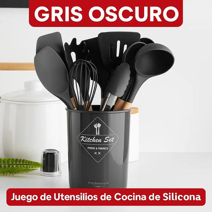 SET 12 UTENSILIOS DE COCINA EN SILICONA