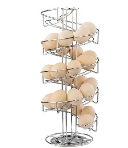 Máxima Elegancia y Organización: Rack de Acero Inoxidable para 30 Huevos