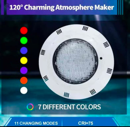 🌈✨ ¡Ilumina tu piscina con estilo y diversión! ✨🌈  💡 Lámpara de Piscina RGB - 54W 💡