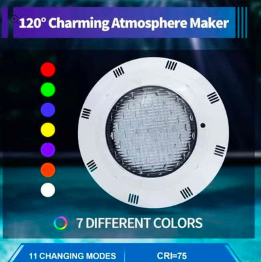 🌈✨ ¡Ilumina tu piscina con estilo y diversión! ✨🌈  💡 Lámpara de Piscina RGB - 54W 💡